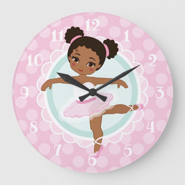 Grande Horloge Ronde African American Ballerina (Recto)