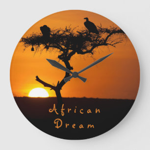 Grande Horloge Ronde African Dream sunset romantic photo with text