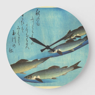 Grande Horloge Ronde AI (truite) - copie japonaise des poissons de
