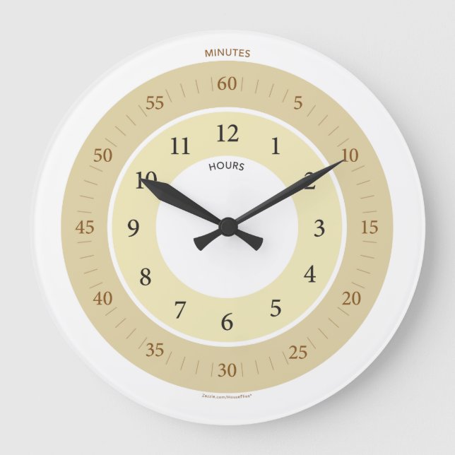 Grande Horloge Ronde Aidez les enfants à apprendre à dire l'heure (Recto)