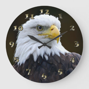 Grande Horloge Ronde Aigle à tête blanche américaine