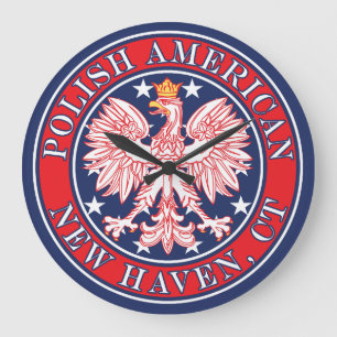 Grande Horloge Ronde Aigle polonaise de New Haven Connecticut