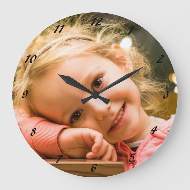 GRANDE HORLOGE RONDE AJOUTER VOTRE PROPRE PHOTO (Recto)