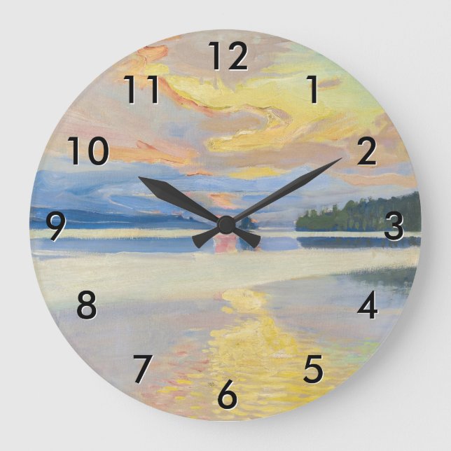 Grande Horloge Ronde Akseli Gallen-Kallela - Coucher de soleil sur le l (Recto)