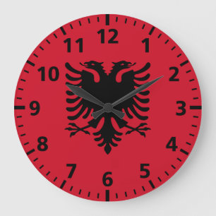 Grande Horloge Ronde Albania Flag