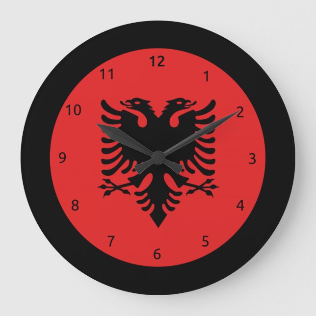 Grande Horloge Ronde Albanian flag clocks (Recto)