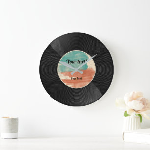 Grande Horloge Ronde Album musical Retro Vinyl Record