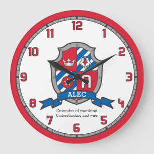 Grande Horloge Ronde Alec boys name meaning heraldry knishield