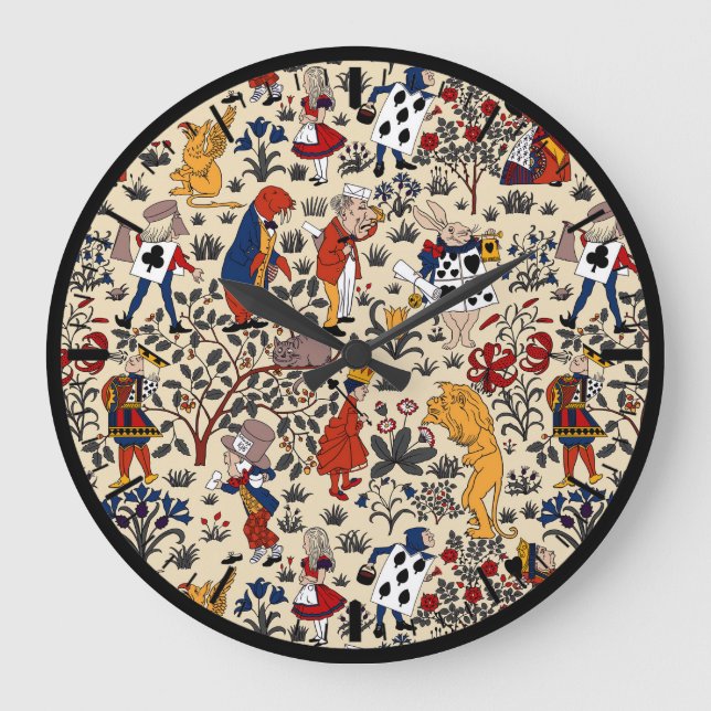 Grande Horloge Ronde Alice au pays des merveilles (Recto)