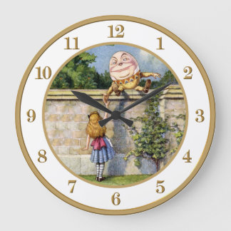 Grande Horloge Ronde Alice rencontre Humpty Dumpty au pays des