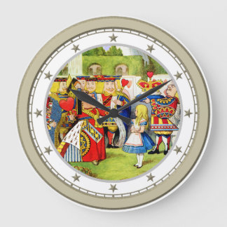 Grande Horloge Ronde Alice rencontre la reine des coeurs au pays des