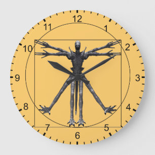 Grande Horloge Ronde Alien vitruvien