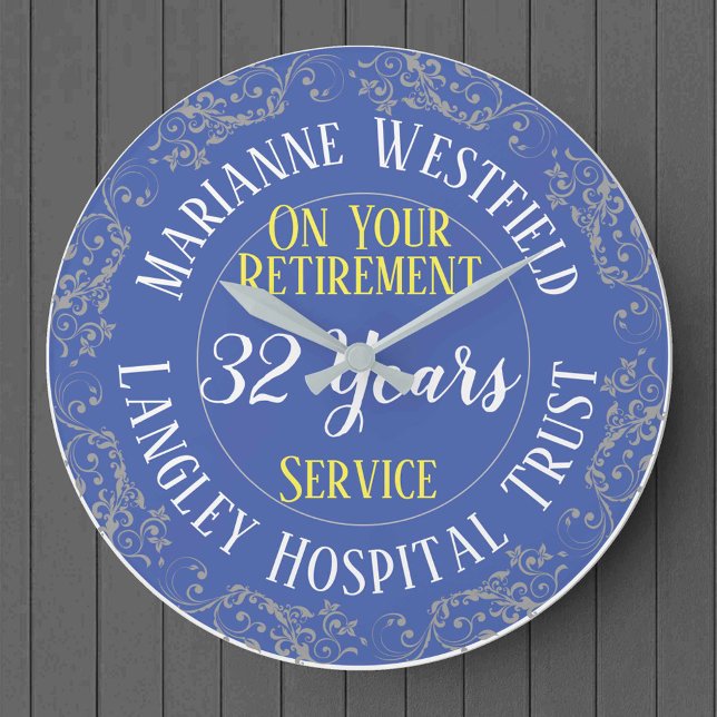 Grande Horloge Ronde Allocation de retraite des infirmières avec années (Créateur téléchargé)