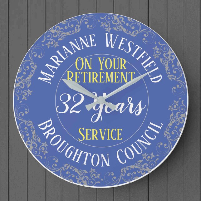 Grande Horloge Ronde Allocation de retraite du conseil avec années de s (Créateur téléchargé)