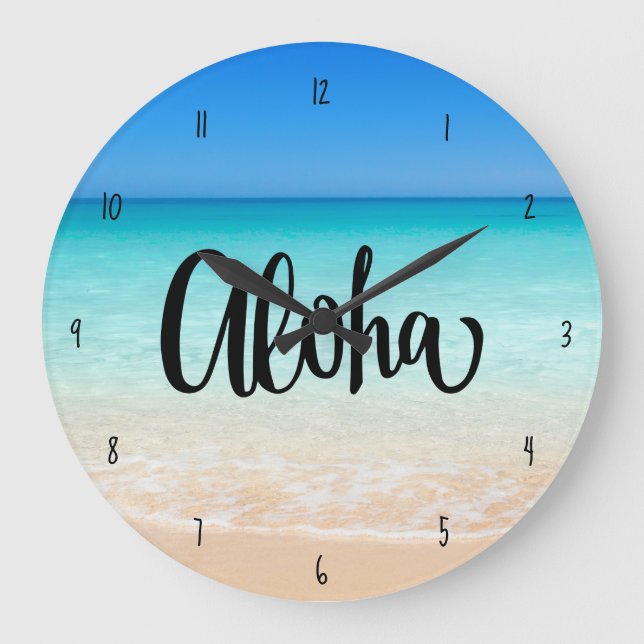 Grande Horloge Ronde Aloha Beach Hawaiian Island (Recto)