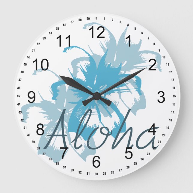 Grande Horloge Ronde Aloha Floral (Recto)