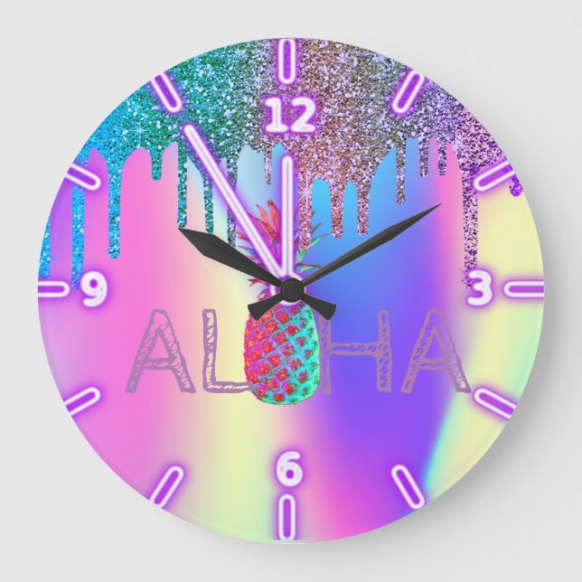Grande Horloge Ronde Aloha Hawaiian Pineapple (Recto)