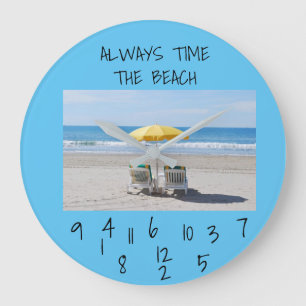 GRANDE HORLOGE RONDE **ALWAYS TIME FOR THE BEACH** CLOCK