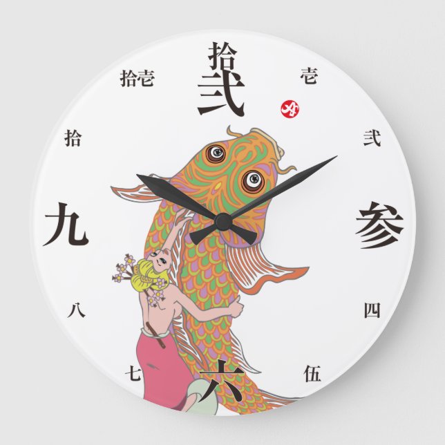 Grande Horloge Ronde Amami une fille. (Recto)