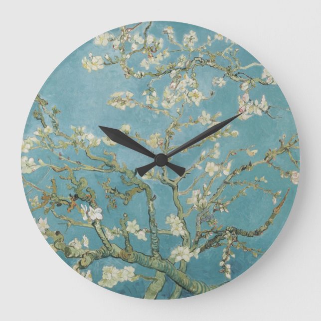 Grande Horloge Ronde Amandiers en fleurs par Vincent Van Gogh (Recto)