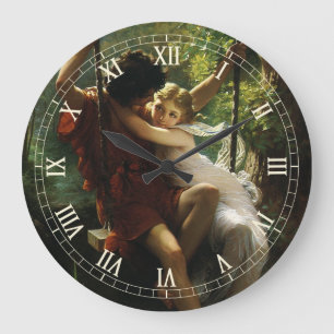 Grande Horloge Ronde Amants sur une balançoire. Le Printemps de Pierre 
