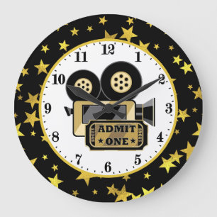Grande Horloge Ronde amateurs de cinéma mignons