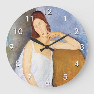 Grande Horloge Ronde Amedeo Modigliani - Jeanne Hebuterne