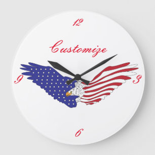 Grande Horloge Ronde American Eagles Thunder_Cove 4 juillet patriotique
