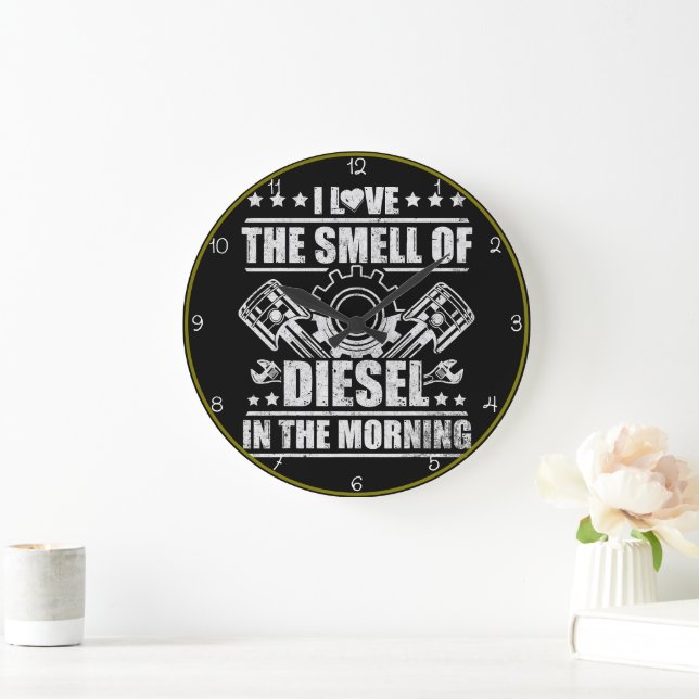 Grande Horloge Ronde Amour Que L'Odeur Diesel Du Matin (Maison)