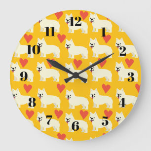 Grande Horloge Ronde Amoureux de Frenchie