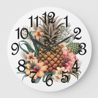Grande Horloge Ronde Ananas 