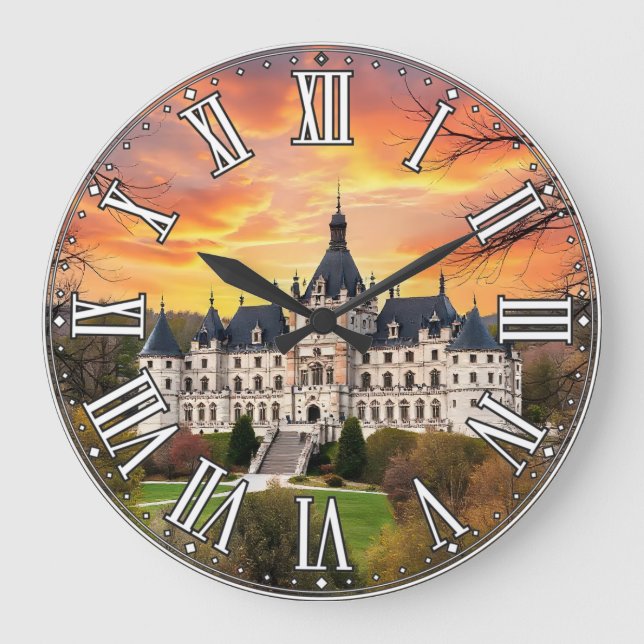 Grande Horloge Ronde Ancien château majestueux (Recto)