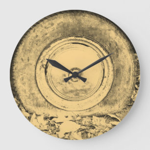 Grande Horloge Ronde Ancienne Roue De La Voiture Classique N°2