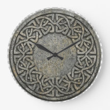 Ancient Infinite Weave Celtic Stone Wall Clock