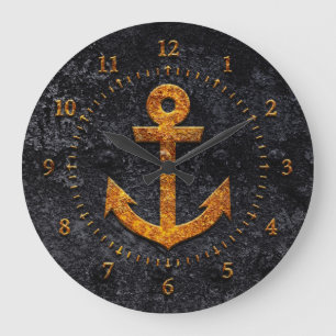 Grande Horloge Ronde Ancre rouillée