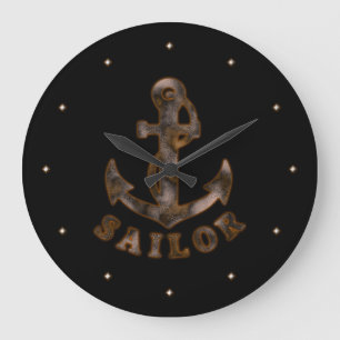 Grande Horloge Ronde Ancre rouillée