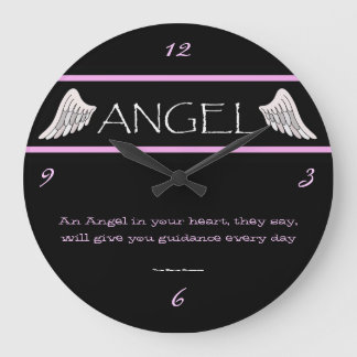 Grande Horloge Ronde Angel Wings Large Wall Clock