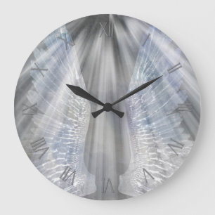 Grande Horloge Ronde Angels wings and light