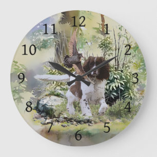 Grande Horloge Ronde Anglais Springer Spaniel