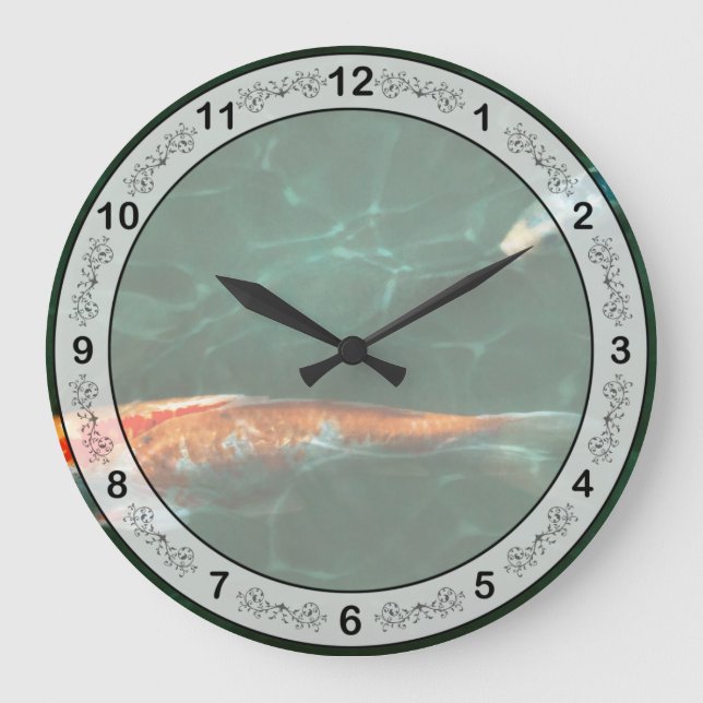 Grande Horloge Ronde Animal - Poisson - Carpe koï - Une autre histoire  (Recto)