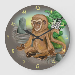 Grande Horloge Ronde Année chinoise de zodiaque du singe