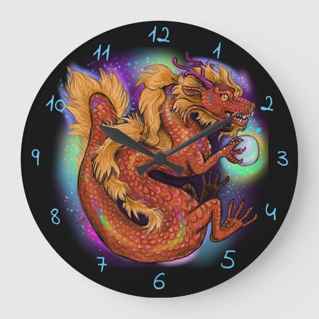 Grande Horloge Ronde Année chinoise du dragon (Recto)