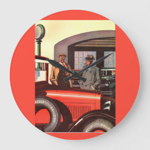 Grande Horloge Ronde Années 1920 Kelly Springfields tire-annonce - une 