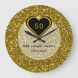 Grande Horloge Ronde Anniversaire de mariage de parties scintillantes