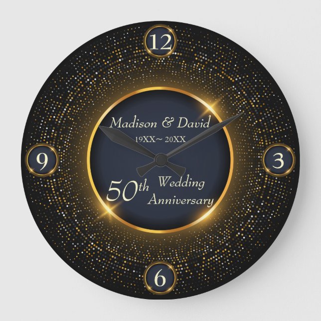 Grande Horloge Ronde Anniversaire Mariage de luxe (Recto)