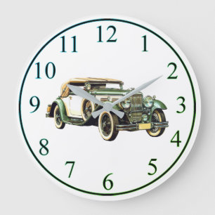 Grande Horloge Ronde Antique Car