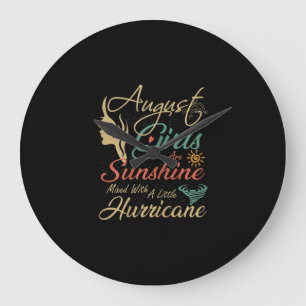 Grande Horloge Ronde Août Les Filles Sont Soleil Août Anniversaire Cade