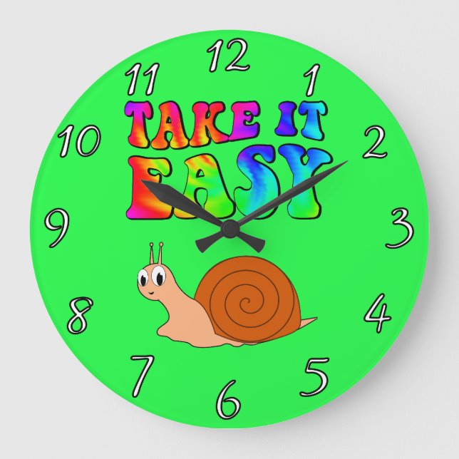 Grande Horloge Ronde Apporte-Caricature Facile Avec Texte Super (Recto)
