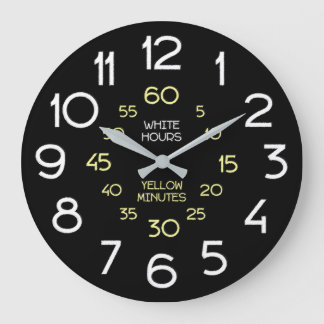 Grande Horloge Ronde Apprendre à dire à l'heure de la classe Chalkboard