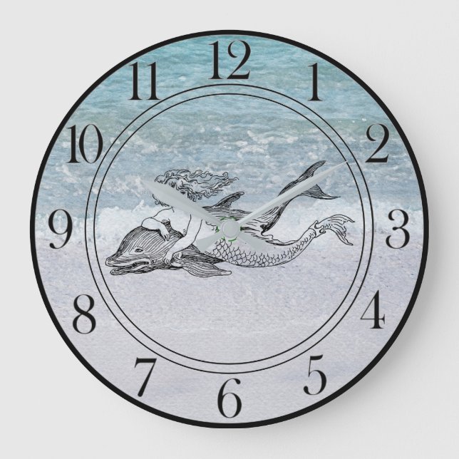 Grande Horloge Ronde Aqua Blue Turquoise (Recto)